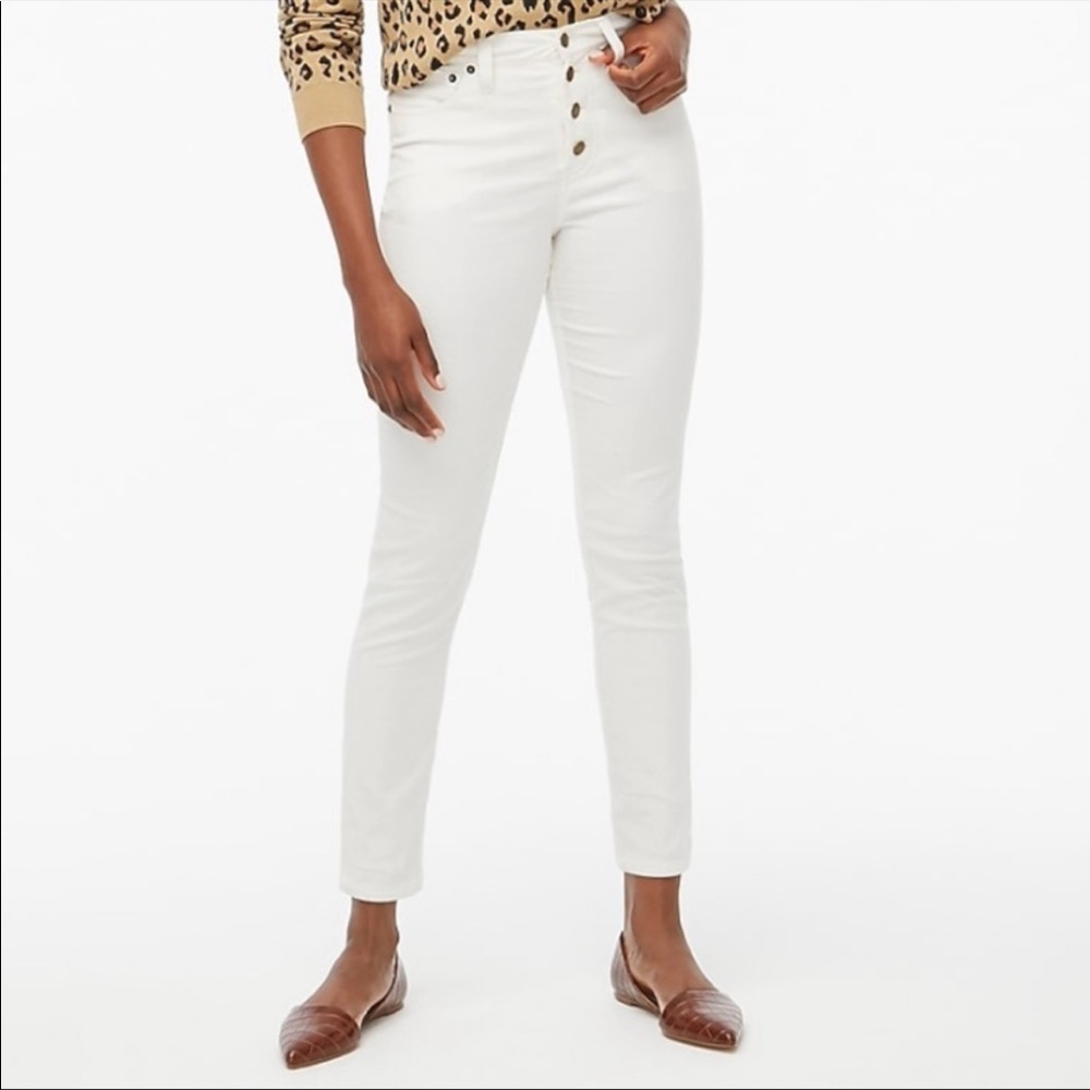 J. Crew 9” High Rise Skinny Ivory